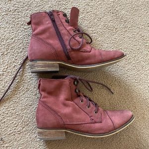 Real leather red Steve Madden boots